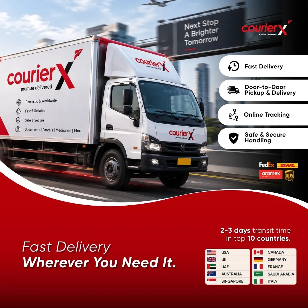 CourierX marketing & advertising work by Red Dot Consultancy, 2 of 3