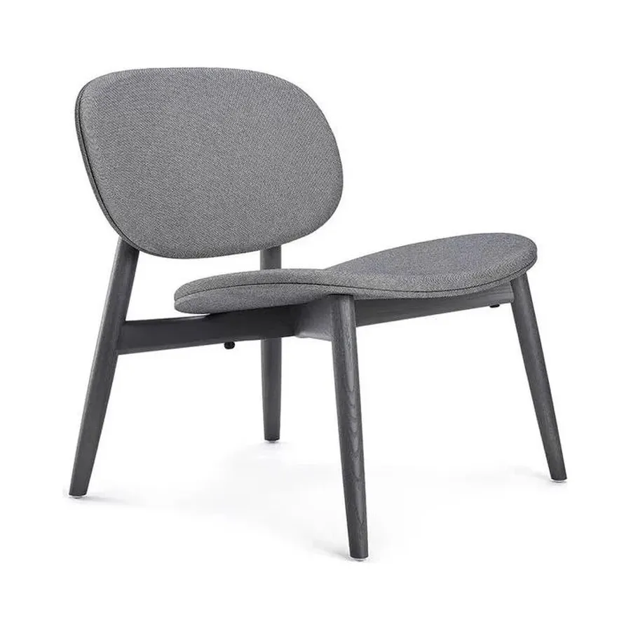 Grey Sculptural Armchair With Black Frame